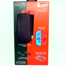 Nintendo Switch Advanctech 4 in 1 Travel Case Covers Storage Case OLED NEW - $18.71
