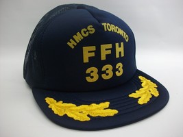 HMCS Toronto FFH 333 Hat Vintage Dark Blue Scrambled Eggs Snapback Trucker Cap - £15.79 GBP