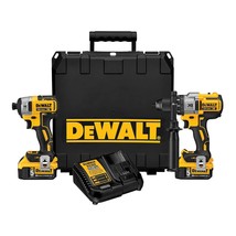 DEWALT 20V MAX* XR Cordless Drill Combo Kit, Brushless, 5.0-Ah, 2-Tool (... - $441.99