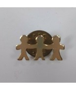 Vintage Special Olympics Gold Tone Togetherness People Holding Hands Lap... - €5,51 EUR