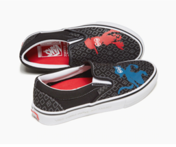 Vans X Krooked Skate Slip On Skateboard Shoes - VN0A5FCAAPM Men&#39;s 6.5 - £47.76 GBP