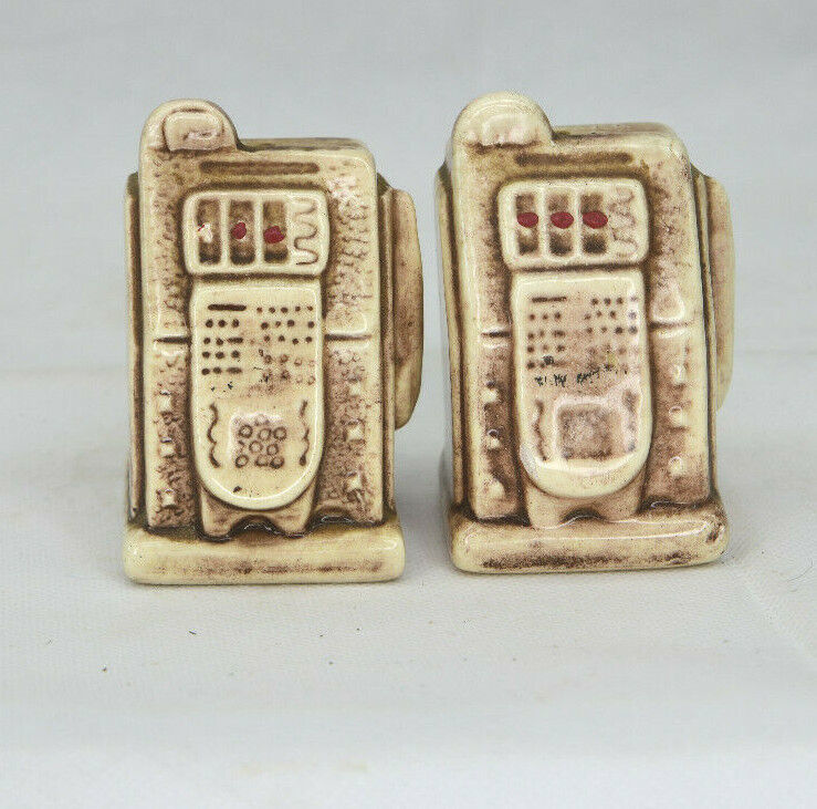Primary image for Vintage Set Of Ceramic Slot Machines Salt And Pepper Shakers