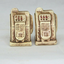 Vintage Set Of Ceramic Slot Machines Salt And Pepper Shakers - $10.40