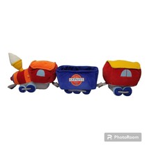 Build A Bear Big 35&quot; 3 Pc Train Set Express Stuffed Plush Connects Babw Soft Fun - £10.86 GBP