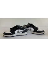 Air Jordan 1 Low Black/Grey/White  Sneakers Shoes 553560-040 Size 5.5Y - £55.20 GBP