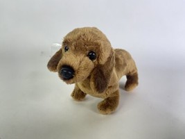 Demdaco Nat and Jules Dachshund Small Plush Dog Puppy Stuffed Animal Toy 8in - $14.85