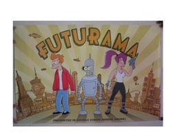 Futurama Leela Bender Fry Bite My Brilliant Metal Poster-
show original title... - £35.94 GBP