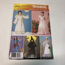 Simplicity 2845 Size 2-12 Child&#39;s Girls&#39; Costumes Witch Gypsy Angel Prin... - £10.26 GBP