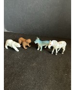 A Lot of 4 Mini 1 in Wild Animal Plastic Figurines - $9.70