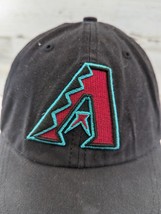 Arizona Diamondbacks Hat Cap Strap Back Black Baseball One Size Logo 47 - $19.33