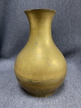 Vintage Heavy Brass Pot Vase Urn 7.25” Tall - £14.62 GBP