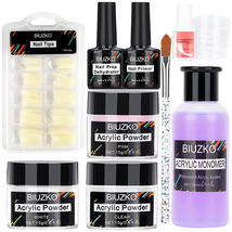 Acrylic Nail Kit with Prep Dehydrator Primer, Acrylic Powder and Liquid Set for - £11.18 GBP