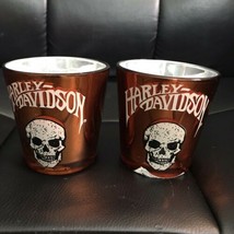 Harley-Davidson Votive Candle Holders Sunset Orange Set of 2 - £10.96 GBP