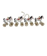 Vintage Horse Pull Along Toy Christmas Ornaments Set of 4 Painted Cast I... - €25,53 EUR
