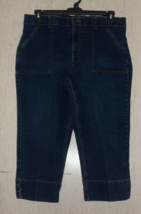 Excellent Womens Gloria Vanderbilt Comfort Waist Dark Wash Denim Skimmer Size 14 - $32.68