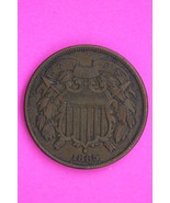 1865 BN  Two 2 Cent Liberty Coin Eraly Type Guaranteed Authentic &amp; Genui... - $41.18 CAD