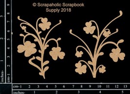 Scrapaholics Laser Cut Chipboard 1.8mm Thick-Shamrock Flourishes, 2/Pkg. - $7.38