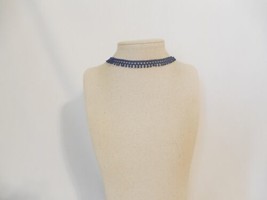 INC International Concepts Silver-Tone Blue Crochet Choker Necklaces A857 - £6.75 GBP