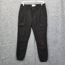 Topman Joggers Jeans Men 30x32 Black Elastic Leg, Stretchy, Cargo Pocket... - £10.53 GBP