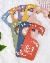 Baby Closet Dividers Clothes Organizer Baby Shower Gifts Nursery Decor Wooden Do - £11.86 GBP