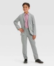 Boys&#39; Knit Blazer - Cat &amp; Jack Gray Size 6. 2 Button. NWT. D - $263.24 MXN