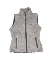 Patagonia Womens Reversible Los Gatos Fleece Vest Gray Full Zip Sz Large  - £22.04 GBP