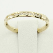 14K Yellow Gold Plated Sillver Simulated Diamond Full Eternity Wedding Band Ring - $116.85