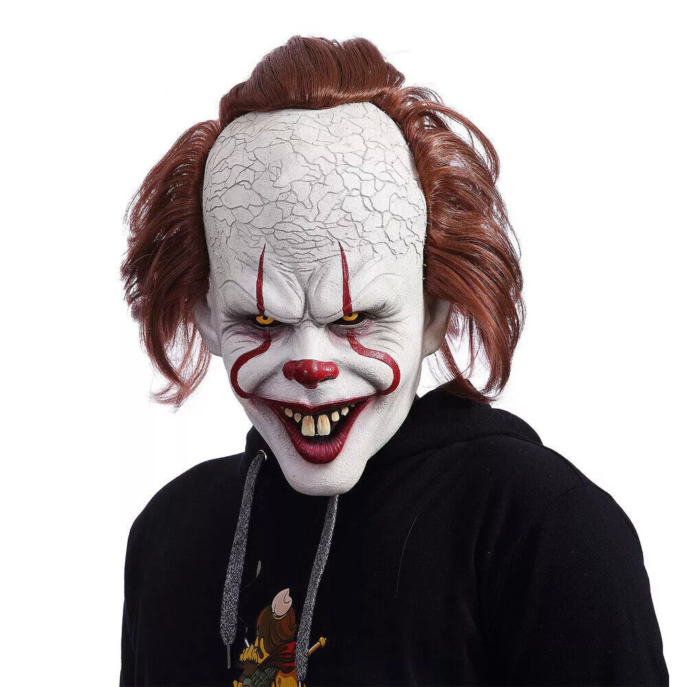 Pennywise Clown Mask Stephen King&#39;s IT Halloween Cosplay Full Mask Costume - €34,93 EUR