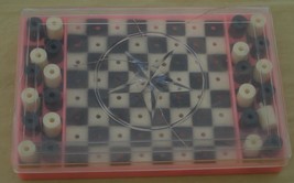 Vintage Travel Size Checkers Game - Vgc - Nice Vintage Travel Game - £4.66 GBP