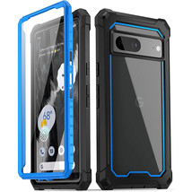 For Google Pixel 7 Case Clear Back Shockproof Cover 360 Full Coverage Blue - £25.71 GBP