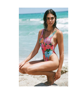 New FREE PEOPLE Reina Olga Funky Print One-Piece Swimsuit $190 SIZE 3 - ... - $116.93 CAD