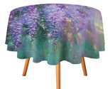 Watercolor Floral Tablecloth Round Kitchen Dining for Table Cover Decor ... - $15.99+