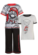 Nuovo Bambini Super Mario 3 Pezzi Set Pigiama Nwt - £7.71 GBP