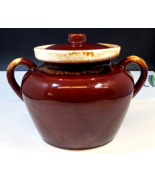 Vintage McCoy potteryBean Pot #342 with lid brown drip glaze - £31.13 GBP