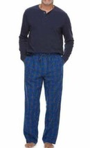 Mens Pajamas Croft &amp; Barrow 2 Pc Henley Top &amp; Pants Knit Flannel Winter-sz XL - £20.93 GBP