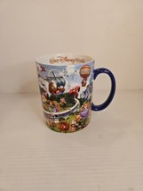 Walt Disney World Parks Large All Characters Coffee Mug Mickey Castle Monorail - £11.00 GBP