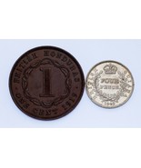 Plein De 2 British Colonial Centimes (Honduras Et Guyane) 1919 &amp; 1943 XF... - $1,260.25 MXN