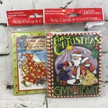 Mary Engelbreit Dimensional Christmas Cards Blank Inside Lot 2 Sealed 4Packs - £12.07 GBP