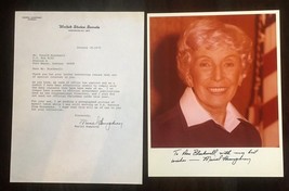 1979 Muriel Humphrey Signed Letter Photo 8x10 Former Second Lady Senator... - £22.04 GBP