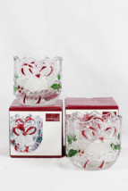 Celebrations by Mikasa Set of 2 Holiday Bells Votive Candle Holder Crystal 3.25&quot; - £15.81 GBP