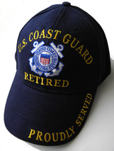 Uscg Us Coast Guard Retired Quality Embroidered Baseball Cap Hat - $14.79