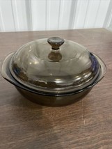 VINTAGE PYREX AMBER 1.5L 023 CASSEROLE BAKING DISH WITH LID, NO CRACKS o... - £14.58 GBP