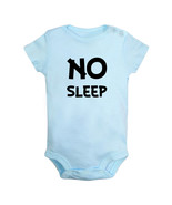 No Sleep Funny Romper Baby Unisex Bodysuits Newborn Infant Jumpsuit Kids... - £8.36 GBP