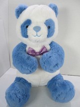 FAO Schwarz 11&quot; Sparklers Blue White Panda Bear Bow Tie Plush 12&quot; - £10.48 GBP