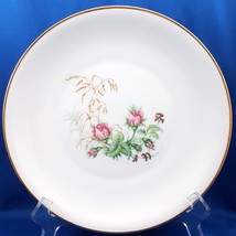 H Co Heinrich Moss Rose Dinner Plate White Bavarian China Pink Roses 9-7/8&quot; - £11.15 GBP