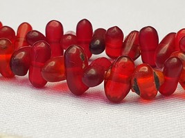 Old Beads Vintage Red Glass Beads Jewelry Necklace - $729.48 MXN