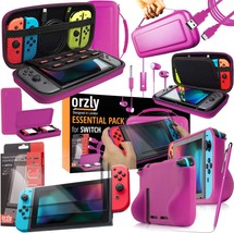 Nintendo Switch Carry Case, Tempered Glass Screen Protectors, Usb Charging - £39.24 GBP