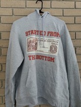 Grey &quot;Started From The Bottom&quot; Food Stamp Hoodie Size: Large - £8.74 GBP