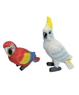 Set of 2 Tropical birds Resin Nautical Bird Decoration 4 &amp; 6 Inch Tall - $11.95