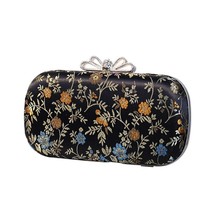 YoReAi New Woman  Vintage Embroidered Evening Bag Embroidered  Lock Clutch Ladie - £53.78 GBP